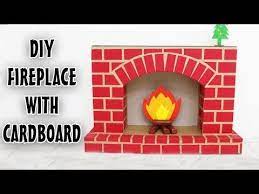 Diy Faux Fireplace Out Of Cardboard For