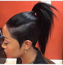 She often wears her hair in a ponytail, as it fits her. Cute Half Hawk Ponytail Hair Styles Ponytail Styles Natural Hair Styles