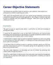 Resume Job Objective Statement Rawdaljinan Com
