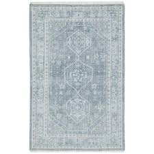 nustory nuclic bungalow light blue 5 x 8 hand knotted area rug