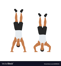 man doing handstand push up exercise
