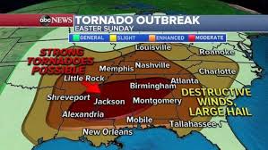 A tornado that hit near birmingham, alabama, late monday night has left at least one person dead a tornado killed one person and left several people critically injured in alabama, us media said tuesday. Tornado Outbreak Expected Today In South Powerful Winds Coming To Northeast Abc News