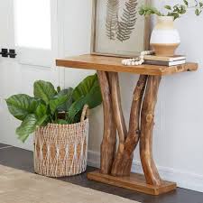 tree trunk console table 37931