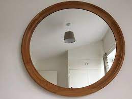 ikea stabekk round wood mirror 25 00