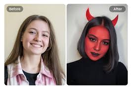 demon filter get evil face halloween