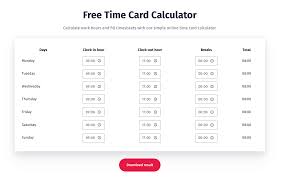 free time card calculator