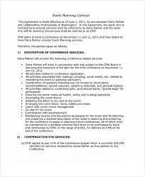 Planner Contract Templates 6 Free Pdf Format Download Free