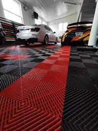 ribbed garage flooring tiles
