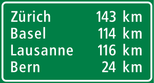 Road Signs In Switzerland And Liechtenstein Wikipedia