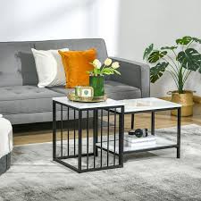 Modern Coffee Table Set Of Two Marble