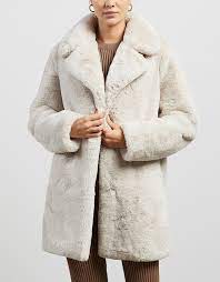 Minimalist Faux Fur Jacket By Ena Pelly