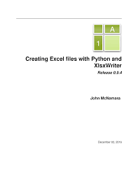 Creating Excel Files With Python And Xlsxwriter Manualzz Com