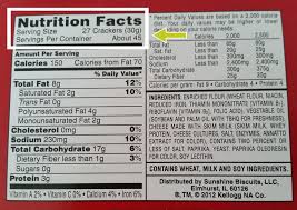 cheezit nutrition label coury