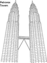 The coloring book featured a plane heading toward new york's twin towers. Twin Towers Line Drawing Shefalitayal