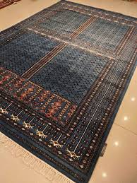 blue parda pure wool carpet miras crafts