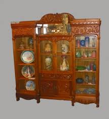 Large Antique Bookcase Four Doors And