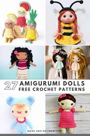 27 free crochet doll patterns easy