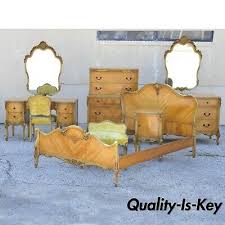 These bedroom sets are often found at antique shops or specialized furniture manufacturers. Antique French Louis Xv Carved Satinwood 9 Pc Bedroom Set Dresser Vanity Mirror Ebay
