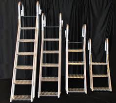 5 step angled heavy duty dock ladders