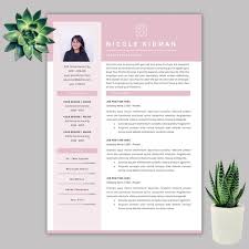 Resume Template Word For Creative Manager Graphic Designer Or Any Job Title Profession Matching Cover Letter References Instant Download
