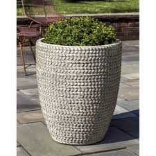 sisal weave large ceramic planters