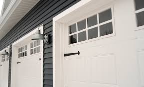 A Garage Door With Windows