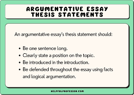 50 argumentative essay thesis statement