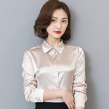 Blouse satin blouse pics (amateur). White Satin Blouse Long Sleeves Hair Solid Vintage Collar Long Sleeve Blouses Fashion Fashion Over 50 Fashion Trends Discover The Latest Best Selling Shop Women S Shirts High Quality Blouses
