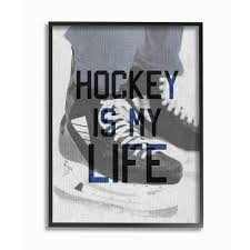 Coordination exercises skate hockey workouts sports kids sports speed training hockey hockey drills hockey kids. The Kids Room By Stupell 16 In X 20 In Hockey Is My Life Ice Skates By Daphne Polselli Framed Wall Art Brp 2399 Fr 16x20 The Home Depot