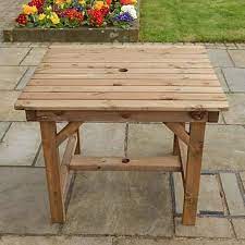 Wooden Garden 3ft Square Table Uk