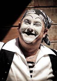 clown mime face expression makeup