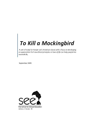 To Kill A Mockingbird Character Education Partnership