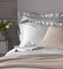 luxury sateen light grey bed linen