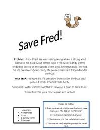 Save Fred Activity Worksheets Teachers Pay Teachers