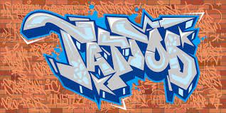 Abstract Urban Brick Wall With Graffiti