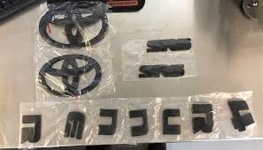 Bought this authentic kit to cover the back and front emblems and lettering. Southeast Toyota Accessory 14 19 4runner Black Overlay Bundle Kit 00016 89016 2018 2019 Is In Stock And For Sale Mycarboard Com