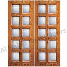 Glass Wooden Double Door Hpd478 Glass