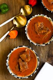 ghanaian light soup with goat meat