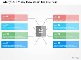 Many One Many Flow Chart For Business Flat Powerpoint Design