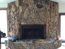 Painting A Lava Rock Wall Mantle