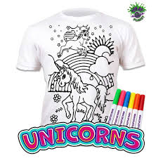 Splat Planet Colour Your Own Unicorn T Shirt