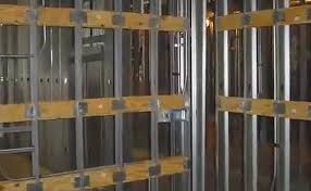 A lot of studs are now made from recycled materials, which cut down costs when compared to steel vs wood building cost: Steel Studs Lath Security Mesh Tague Lumber