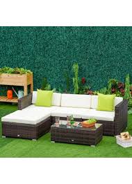 5 Piece Rattan Garden Furniture Set
