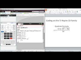 Coding Quadratic Formula For The Ti