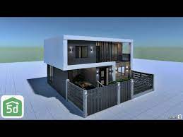 modern house exterior design in planner