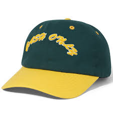 cash only logo snapback cap in forest