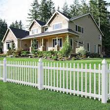 White Vinyl Spaced Picket Fence Panel