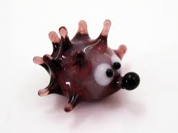 Small Glass Hedgehog Animal Figurines