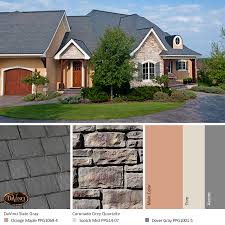 Perfect for new build construction or renovations! Gray Stone Exterior Color Schemes Davinci Roofscapes