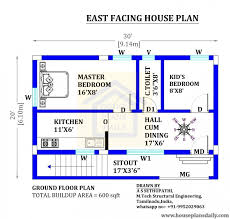 30x20 East Facing House Plan As Per